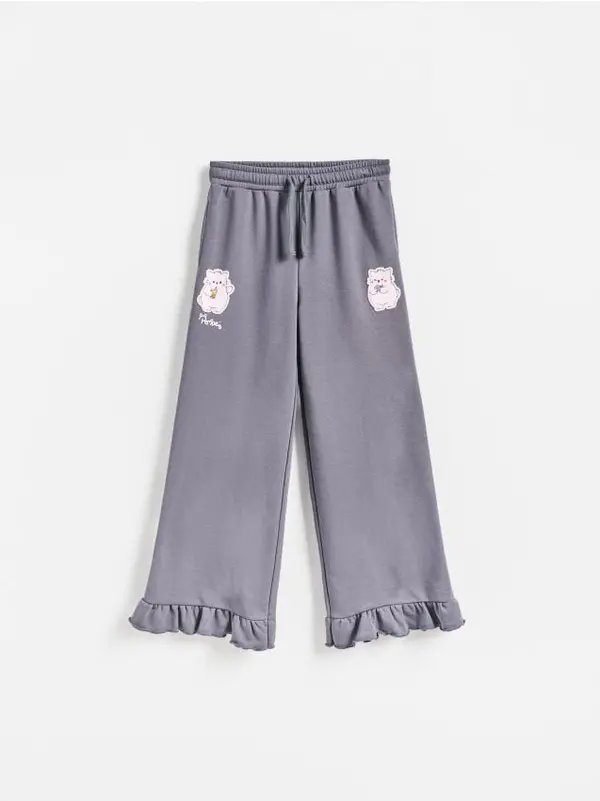 Reserved Reserved - GIRLS` TROUSERS - tamnosivo