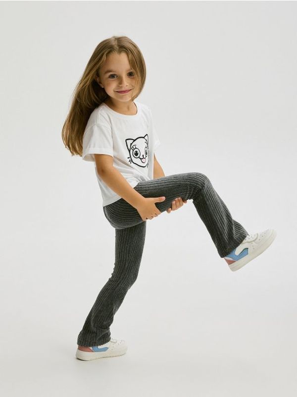 Reserved Reserved - GIRLS` TROUSERS - tamnosivo