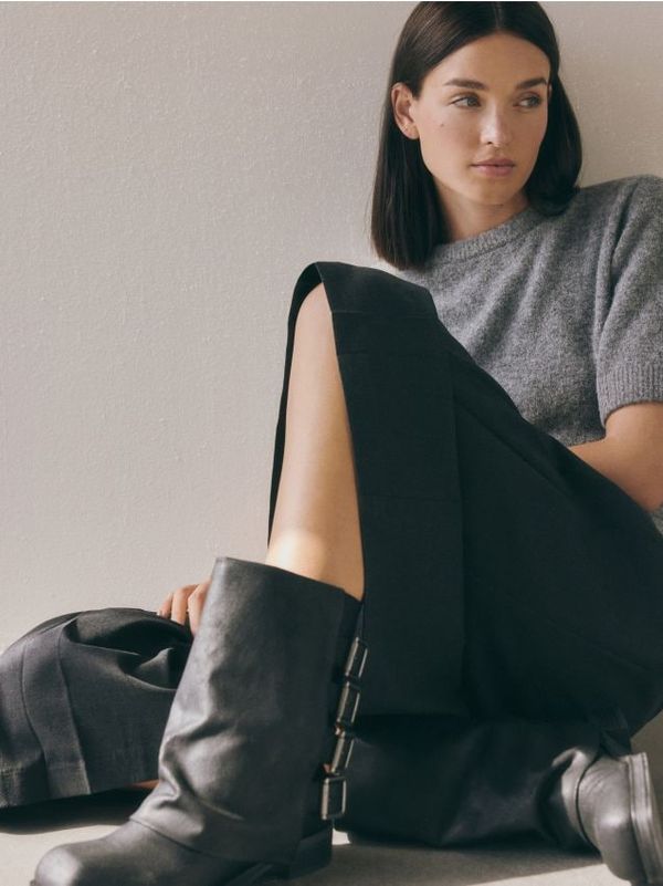 Reserved Reserved - Gležnjače od umjetne kože - crno