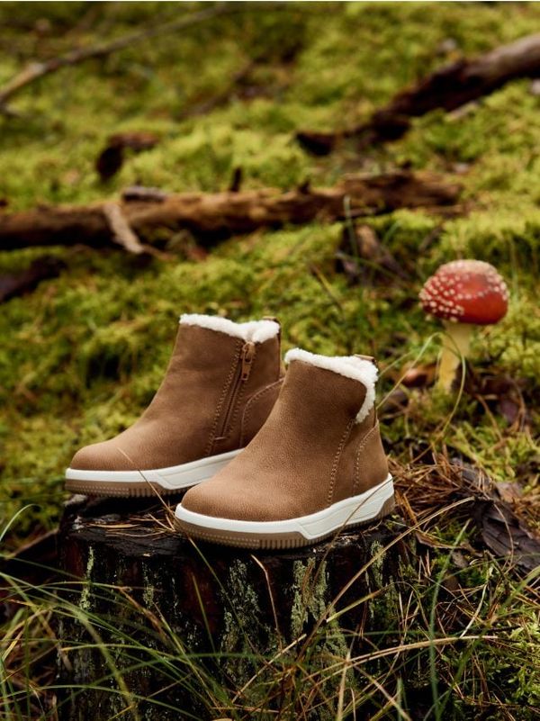 Reserved Reserved - Gležnjače s patentnim zatvaračem - zlatnosmeđe