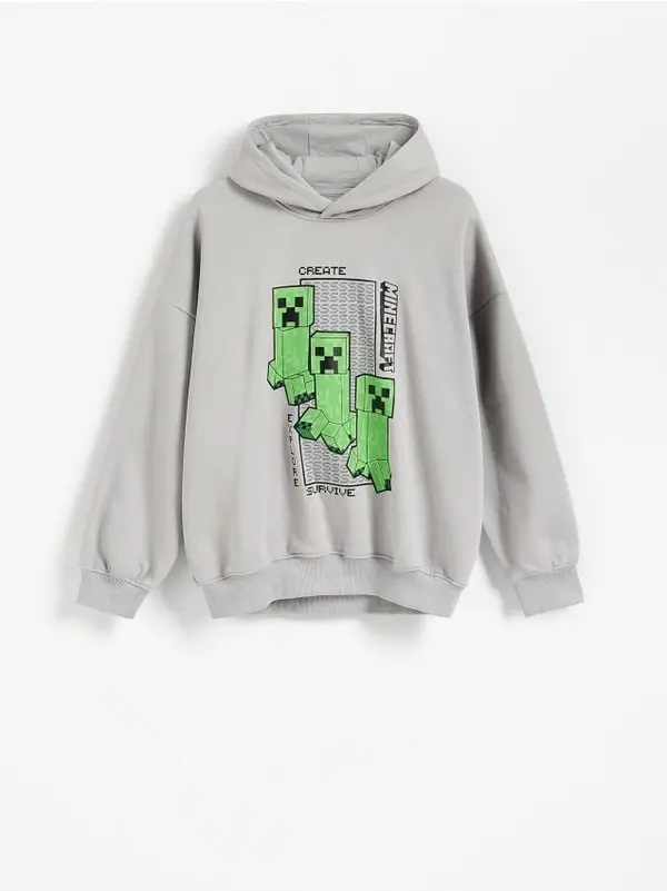 Reserved Reserved - Gornji dio trenirke Minecraft - svijetlo siva
