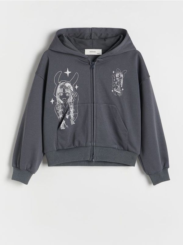 Reserved Reserved - Gornji dio trenirke s kapuljačom - tamnosivo