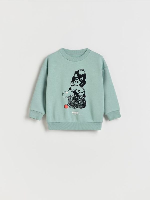 Reserved Reserved - Gornji dio trenirke s printom - bljedozeleno