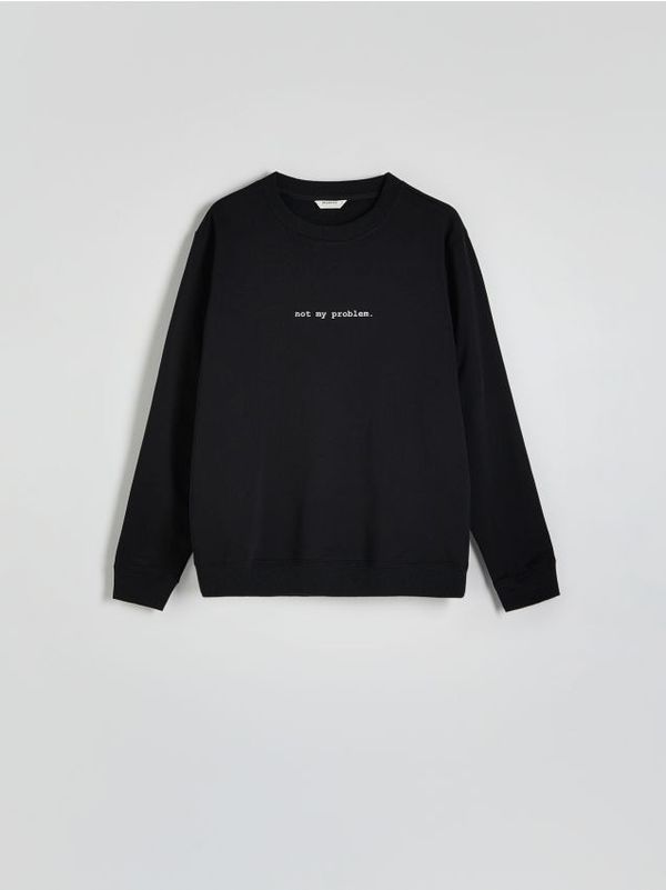 Reserved Reserved - Gornji dio trenirke s printom - crno