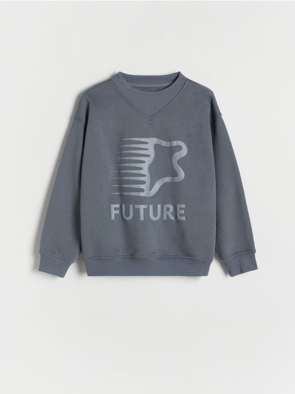 Reserved Reserved - Gornji dio trenirke s printom - steel blue