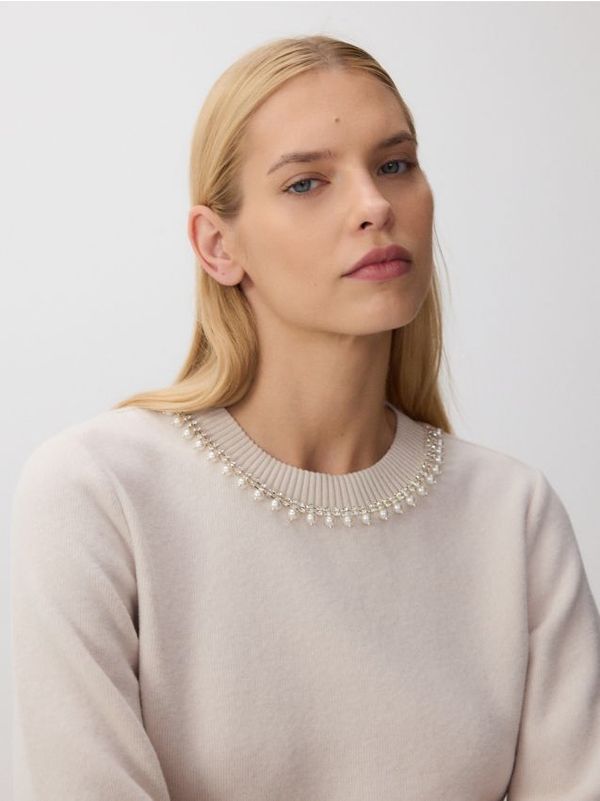 Reserved Reserved - GORNJI DIO TRENIRKE ZA DJEVOJČICE - bež