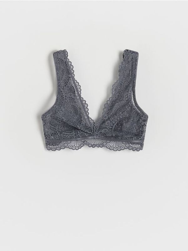 Reserved Reserved - Grudnjak s čipkom - indigo