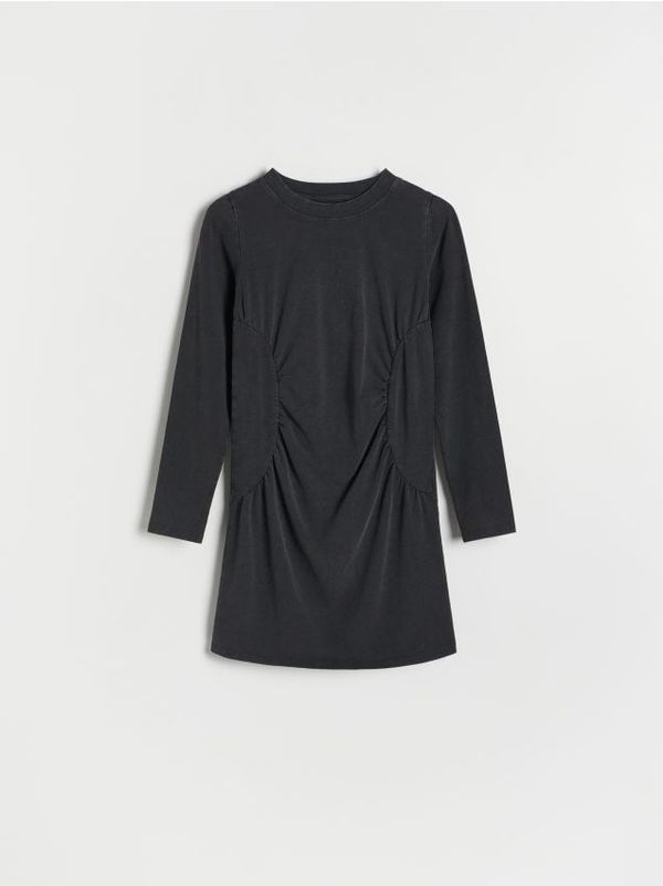 Reserved Reserved - Haljina isprana izgleda - tamnosivo
