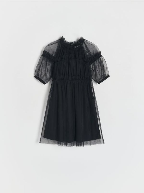 Reserved Reserved - Haljina od tila - crno