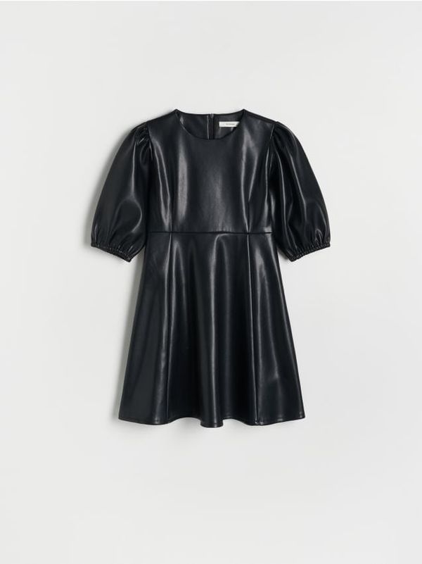 Reserved Reserved - Haljina od umjetne kože - crno