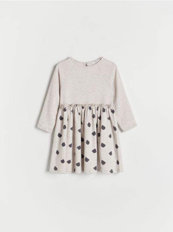 Reserved Reserved - Haljina od žerseja - boja kože