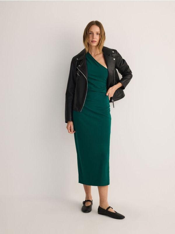 Reserved Reserved - Haljina otvorenog ramena - zelena