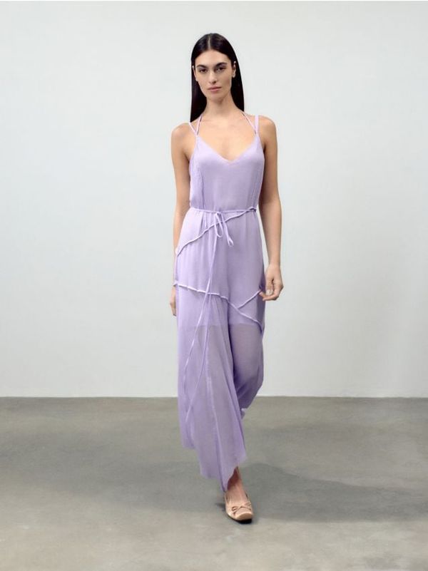 Reserved Reserved - Haljina s asimetričnim šavovima - boja lavande