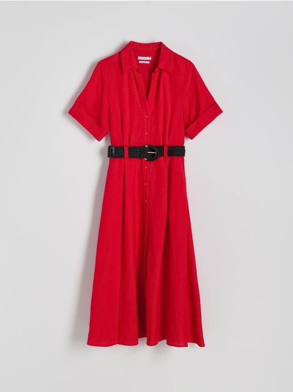 Reserved Reserved - Haljina s remenom u obliku lanca - crvena