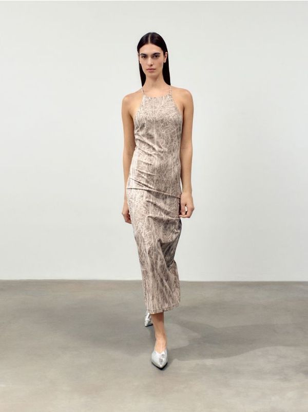 Reserved Reserved - Haljina s tie-dye efektom - bež