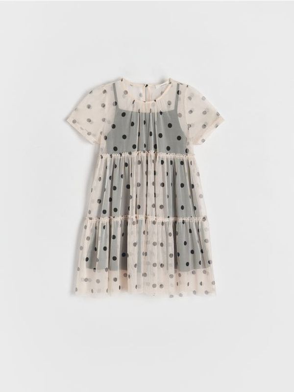Reserved Reserved - Haljina s točkicama - boja kože