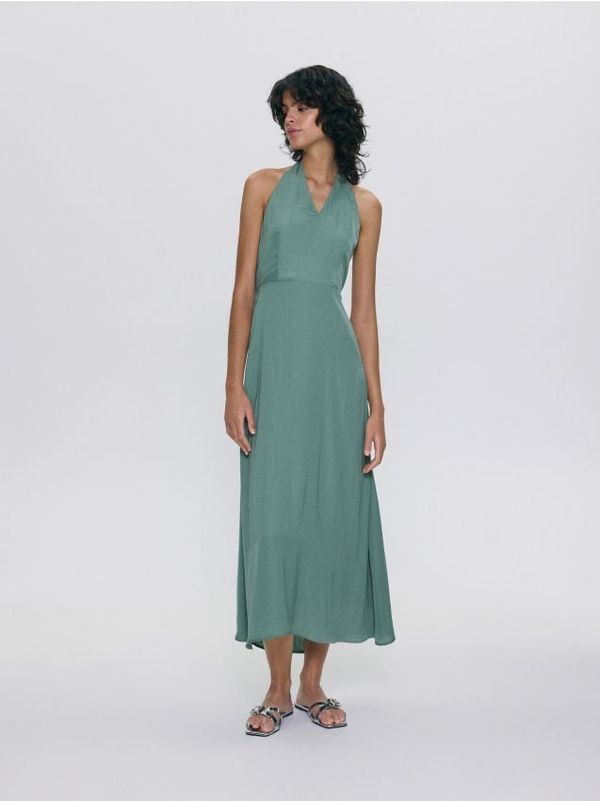 Reserved Reserved - Haljina s vezanjem oko vrata - pepermint-zeleno