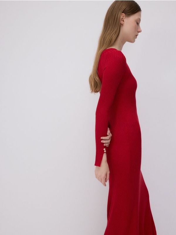 Reserved Reserved - Haljina s visokim udjelom viskoze - crvena