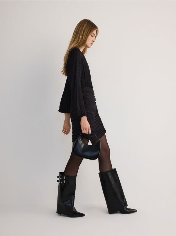 Reserved Reserved - Haljina sa životinjskim uzorkom - crno