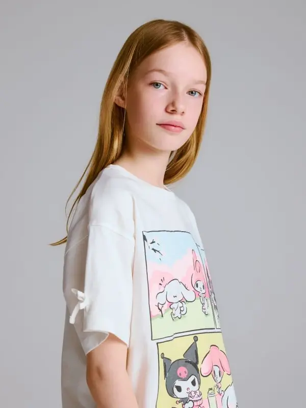 Reserved Reserved - Hello Kitty i prijatelji majica - krem
