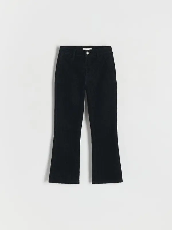 Reserved Reserved - High waist flare traperice - crno