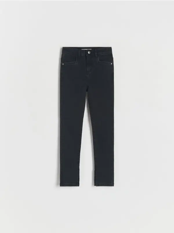 Reserved Reserved - High waist slim traperice - crno
