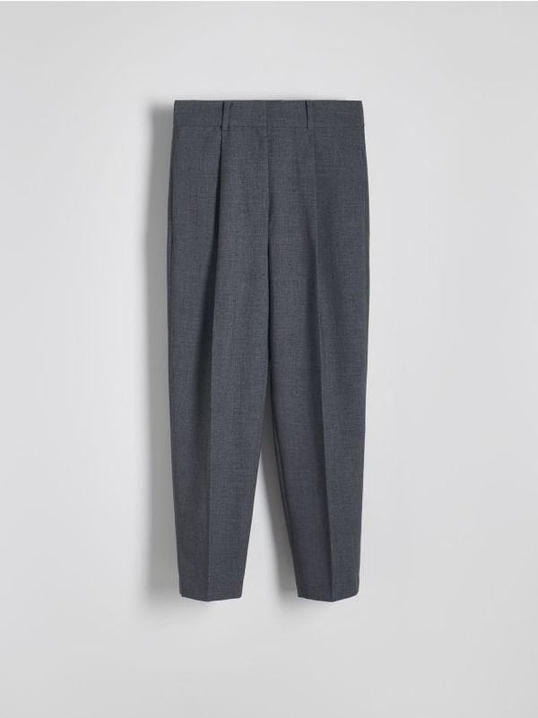 Reserved Reserved - Hlače od melanž tkanine - srednjesivo