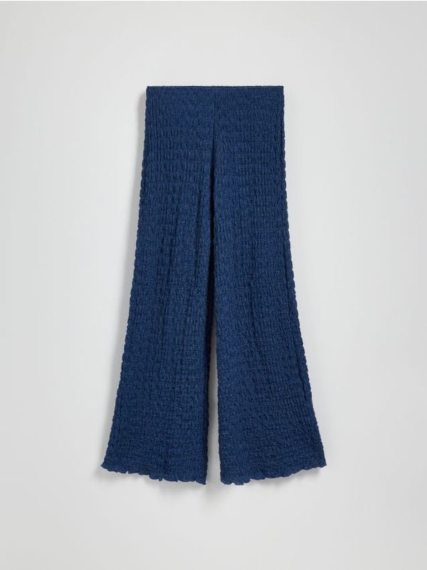 Reserved Reserved - Hlače od strukturirane tkanine - mornarsko plava