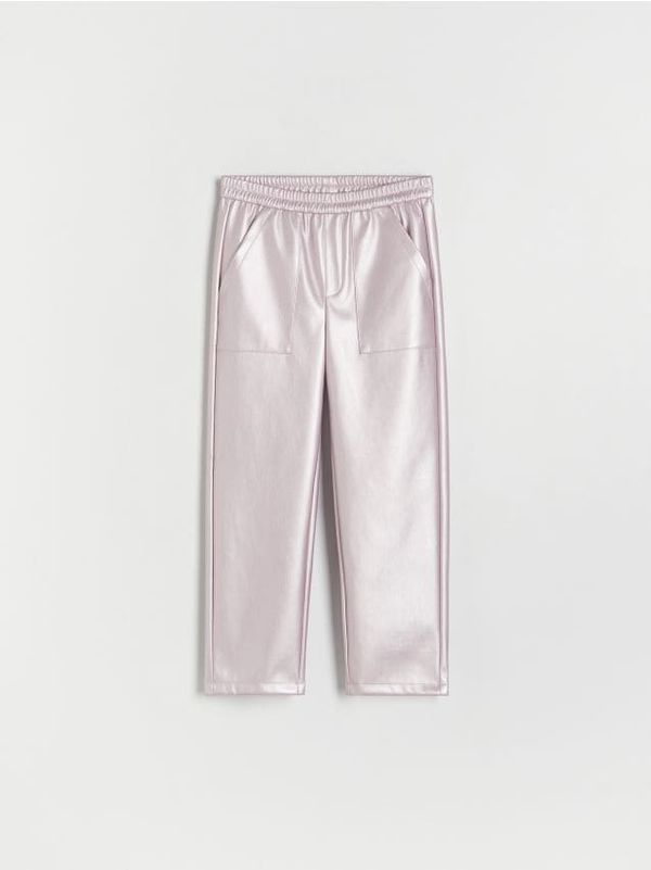 Reserved Reserved - Hlače od umjetne kože - prljavoroza