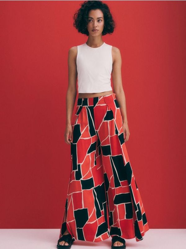 Reserved Reserved - Hlače od viskoze - šaren