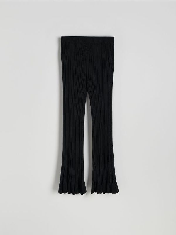 Reserved Reserved - Hlače od žerseja od mješavine viskoze - crno