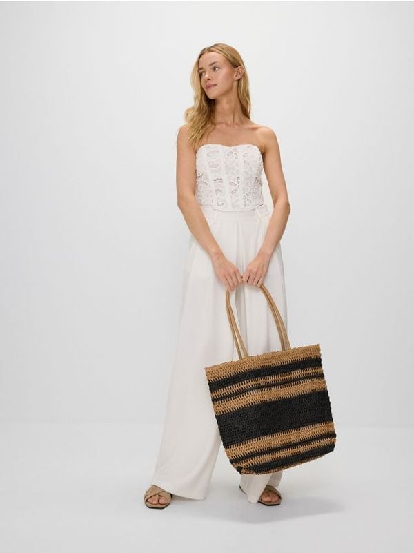 Reserved Reserved - Hlače s naborima - bijela