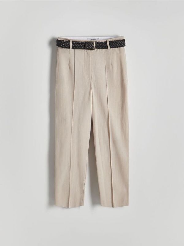 Reserved Reserved - Hlače s pojasom - bež