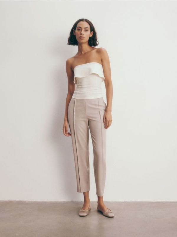 Reserved Reserved - Hlače sa šavovima - bež