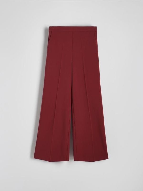 Reserved Reserved - Hlače sa širokim nogavicama - burgundy