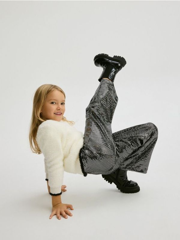 Reserved Reserved - Hlače sa šljokicama - crno