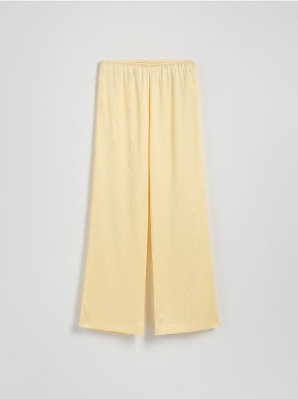 Reserved Reserved - Hlače širokih nogavica - svjetložuto