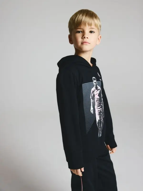 Reserved Reserved - Hoodie Messi - crno