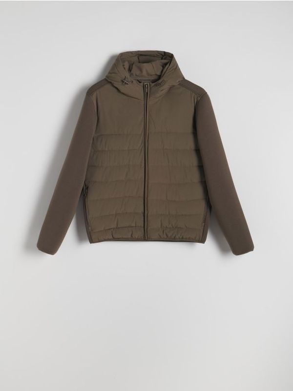 Reserved Reserved - Jakna od kombiniranih tkanina - prljavozeleno