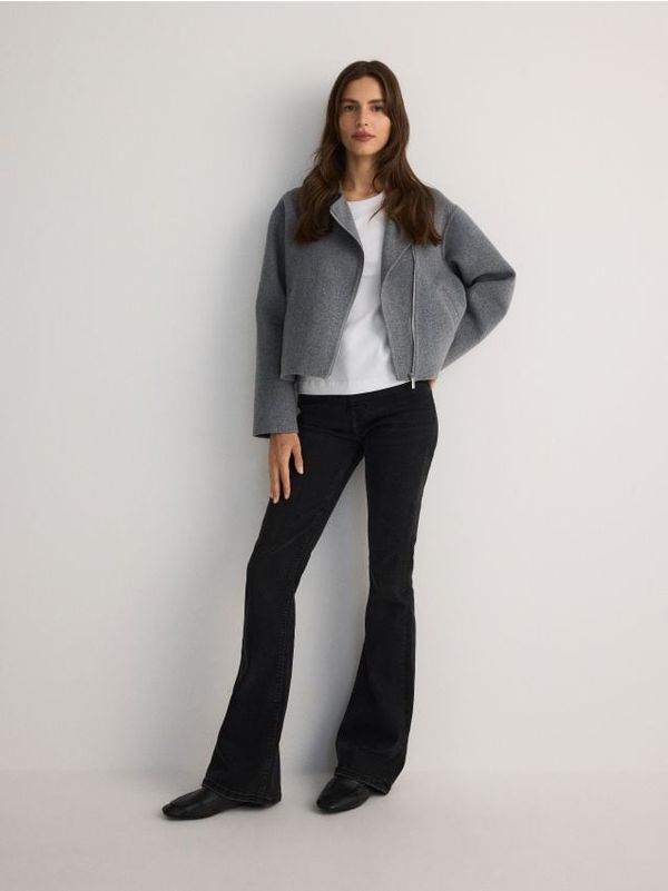 Reserved Reserved - Jakna od mješavine vune - light grey