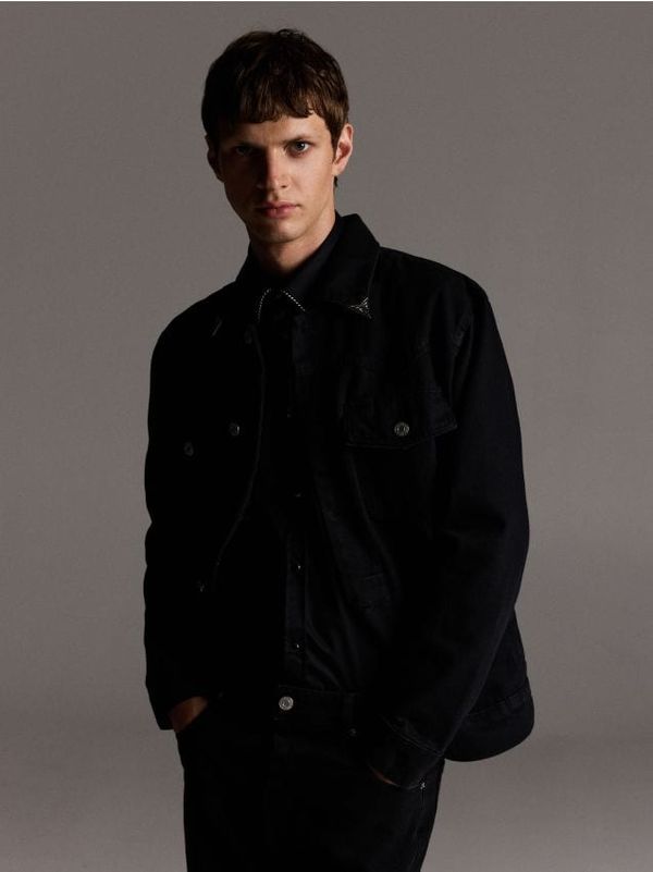 Reserved Reserved - Jakna od trapera - crno