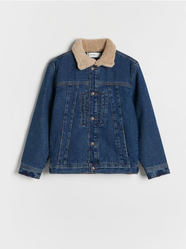 Reserved Reserved - Jakna od trapera - mornarsko plava