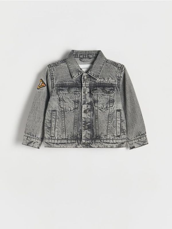 Reserved Reserved - Jakna od trapera - siva