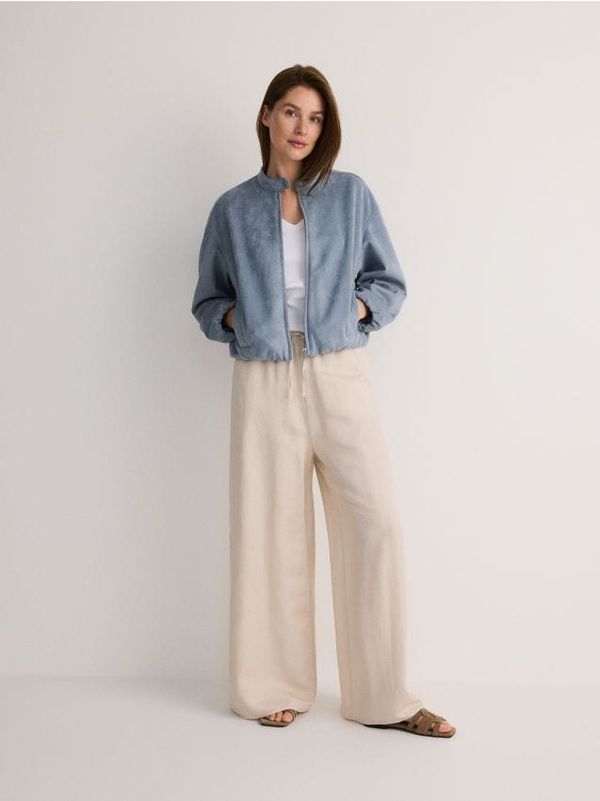 Reserved Reserved - Jakna od umjetne brušene kože - steel blue