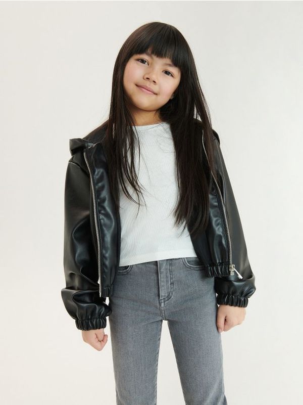 Reserved Reserved - Jakna od umjetne kože - crno