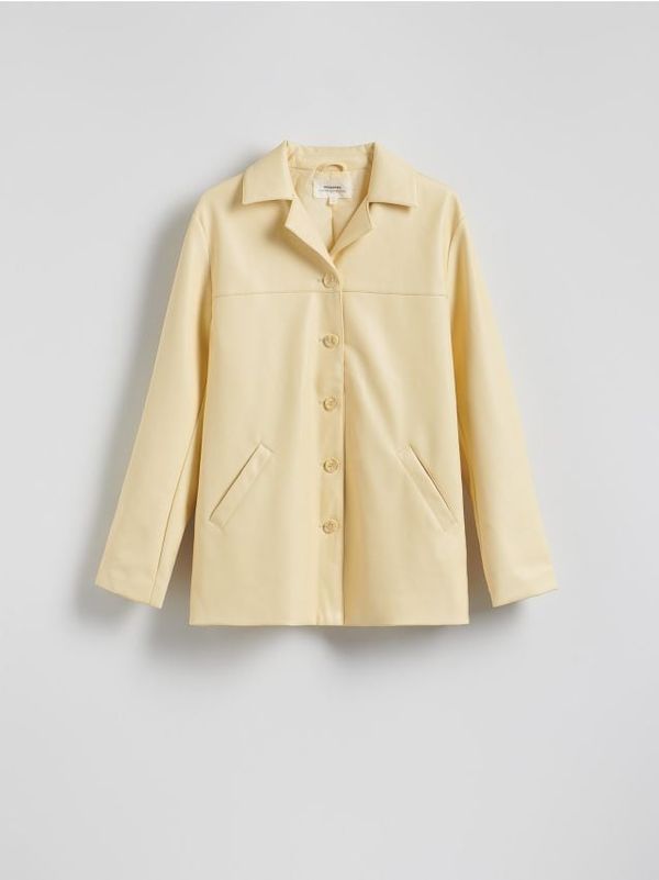 Reserved Reserved - Jakna od umjetne kože - svjetložuto