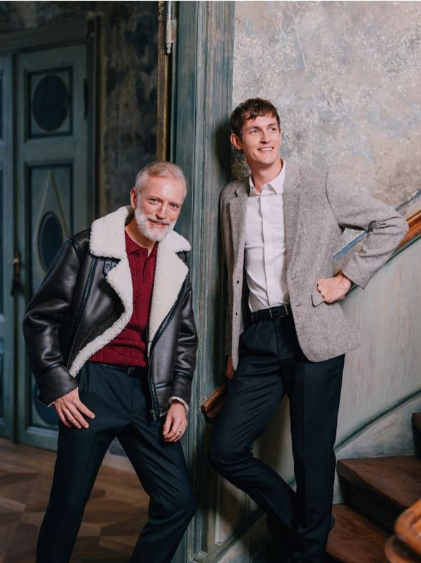 Reserved Reserved - Jakna s detaljima od umjetnog ovčjeg runa - tamnosmeđe