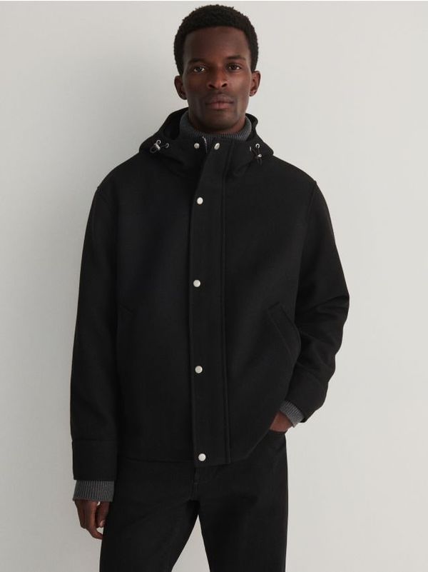 Reserved Reserved - Jakna s kapuljačom - crno