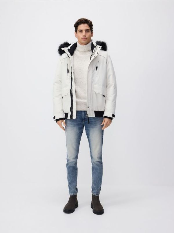 Reserved Reserved - Jakna s kapuljačom - krem