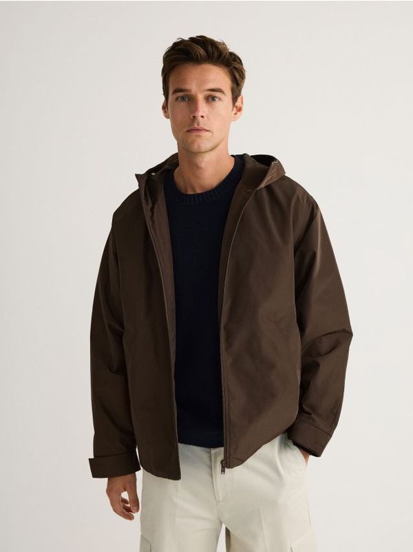 Reserved Reserved - Jakna s kapuljačom - smeđi